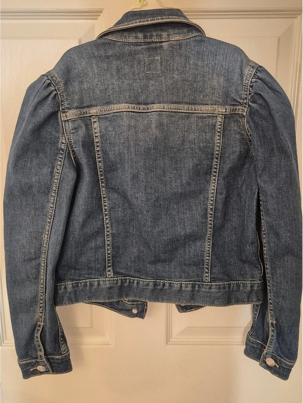 GAP Girl's Puff Sleeve Denim Jacket
